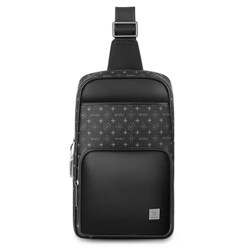 Wiwu Master Fingerprint Lock Crossbody Bag Black