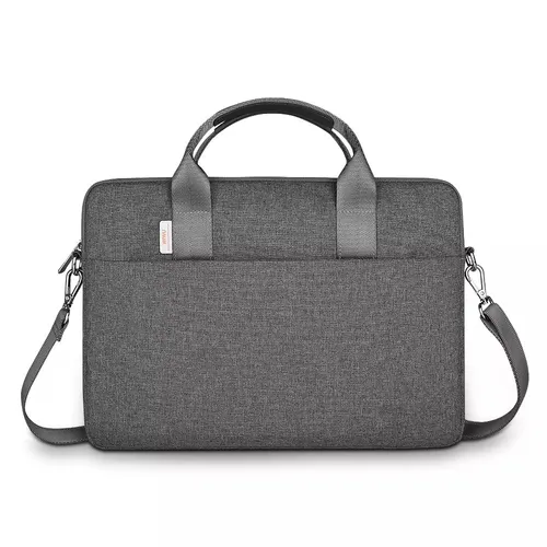 WiWU Minimalist 15.6 Laptop Bag Water-Resistant Multi-Pockets Large Capacity Shoulder HandBag Black for Macbook