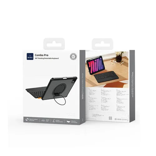 WiWU MK-007 Combo Pro 360 Rotating Detachable Keyboard Case for iPad 11th Gen A16 2025