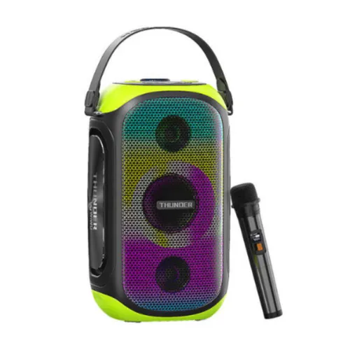 Wiwu P20 Thunder Bluetooth Speaker And Karaoke Bluetooth Microphone Black/Green