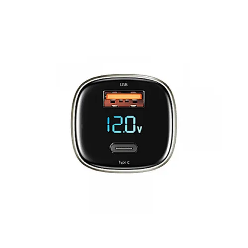 WIWU PC500 Dual Port Usb+Type-C PD 72W Car Charger - Gray