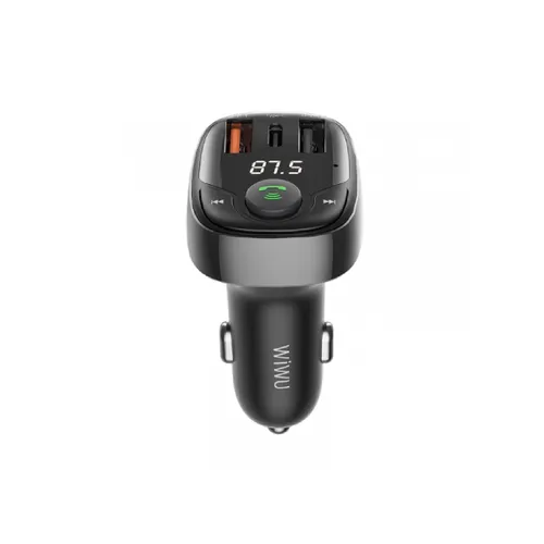 Wiwu PC600 Bluetooth 5.0 Wireless Transmitter Car Charger