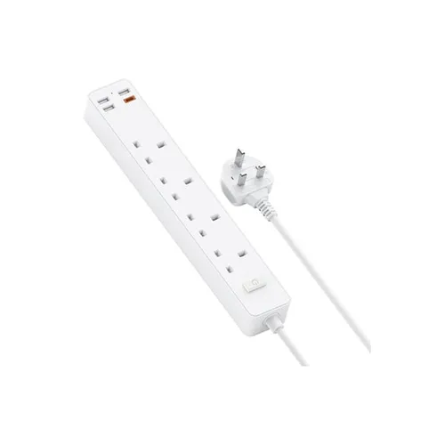 WiWU PD 20W 4 AC 3 USB Extension Power Cord