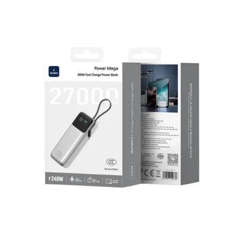 WIWU PM201 27000mAh 240W PD Fast-Charging Power Bank