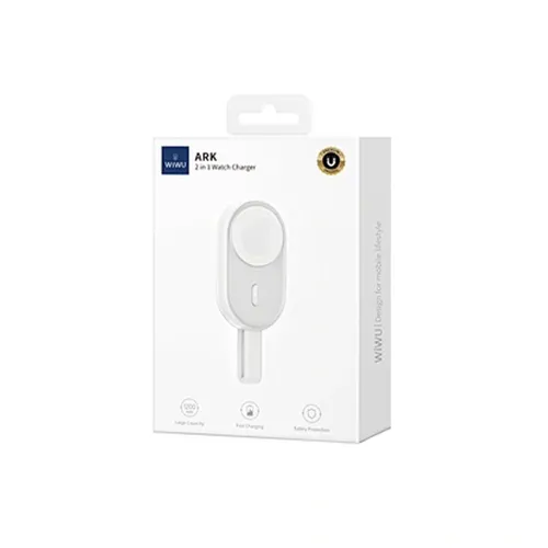 WiWU Portable 2 in 1 wireless charger for smart watch with power bank