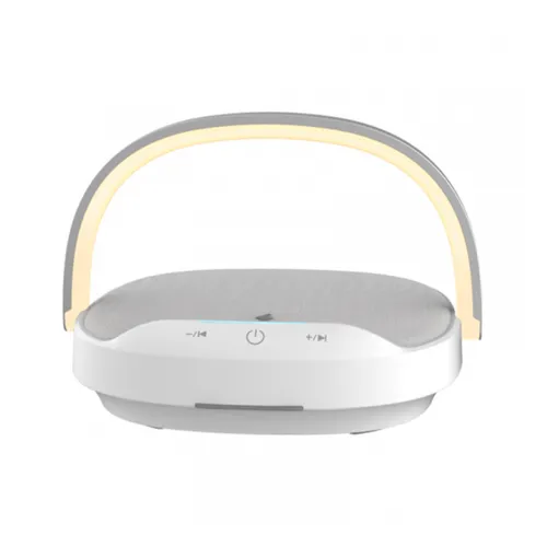 WiWU Portable 3 in 1 Wireless Charging Desk Lamp Speaker 15W Fast Wireless Charging