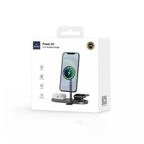 WiWU Power Air 3 in 1 Power Air Wireless Charger Station
