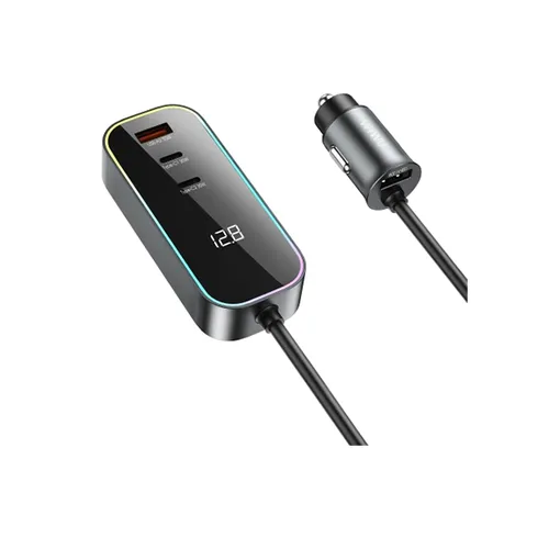 WiWU QC014 Extend 120W Dual USB +Type-C Ports Wired Car Charger