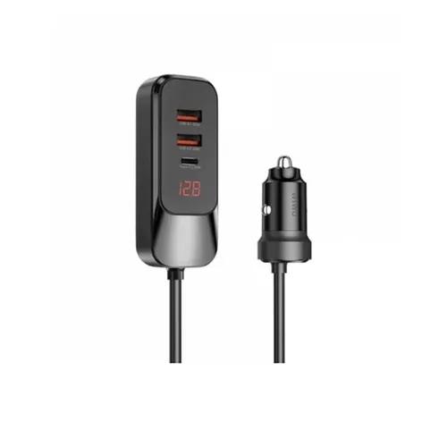 WiWU QC015 Extend 120W USB +Type-C Dual Ports Wired Car Charger