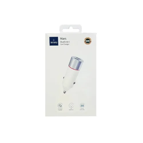 WiWU QC023 Mars 60W Type-C Dual Ports Car Charger