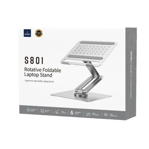 Wiwu S801 Rotative Foldable Laptop Stand Silver