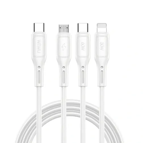 WiWU Starlink Wi-C046E 3in1 USB to USB-C, Micro USB, Lightning 3.1A 1.2m Cable