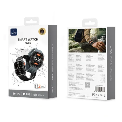 WiWU SW05 Smartwatch – Silver / Tarnish