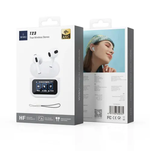 WiWU T23 Touchscreen TWS Airbuds with Active Noise Cancellation