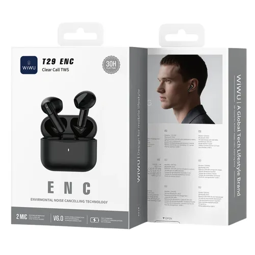 WiWU T29 ENC TWS Buds – Black / White