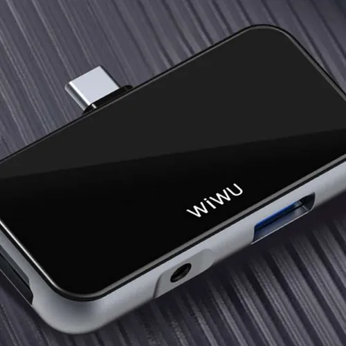 WiWU T5 Pro 4-in-1 USB Type-C Hub Adapter