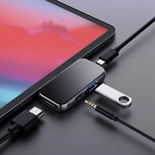 WiWU T5 Pro 4-in-1 USB Type-C Hub Adapter