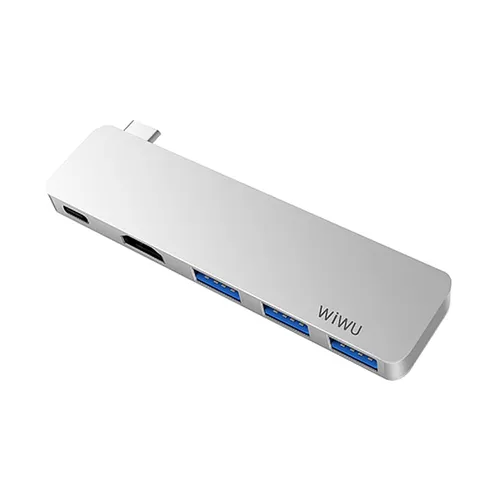 WiWU T6 Pro 5-In-1 USB Type-C Hub Adapter