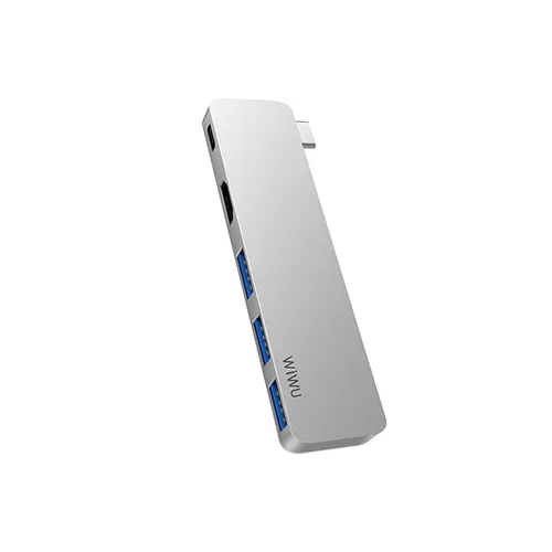 WiWU T6 Pro 5-In-1 USB Type-C Hub Adapter