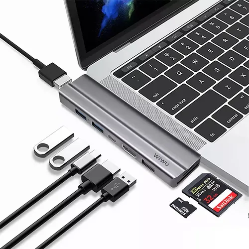 WiWU T9 Ethernet 8-in-1 USB Type-C Hub Adapter