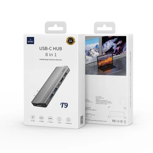 WIWU USB-C Hub 8 in 1 T9