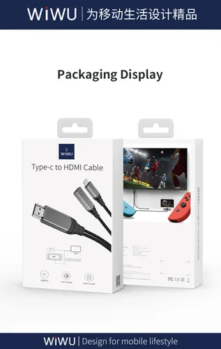 WIWU USB-C to HDMI Cable Plug & Play 2M X10L