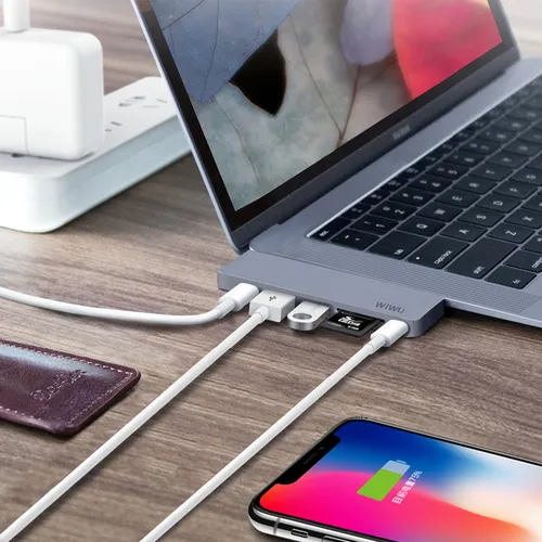 WIWU USB Type-C  7 in 1 Hub T8