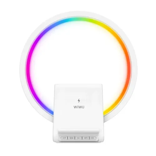 WiWU W021 2 in 1 Wireless charging atmosphere light speaker