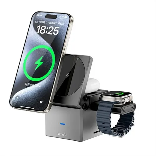 WIWU W030 Small Square 3 in 1 wireless charger