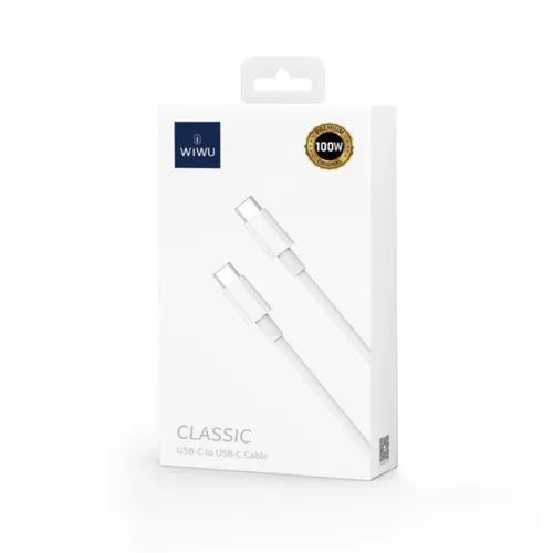Wiwu WI-C008 Classic USB-C To USB-C Cable 1.2m White