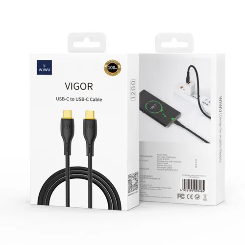 Wiwu Wi-C018 Vigor Series Type-C to Type-C PD Data Cable 100W 1.2 Meters