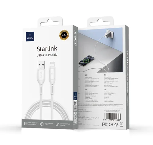 Wiwu Wi-C042E Starlink USB To Lightning Cable 1m