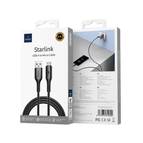 Wiwu WI-C042E Starlink USB To Micro Cable 1m