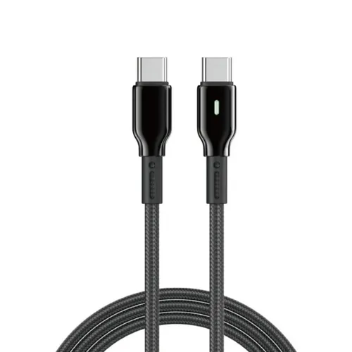 WiWU WI-C075 Duralink Nylon 60w PD Type-C to Type-C Cable 1m - Black