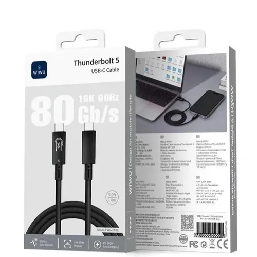 WiWU Wi-C102 Thunderbolt 5 C-C 80Gb/s 16K 60Hz Cable