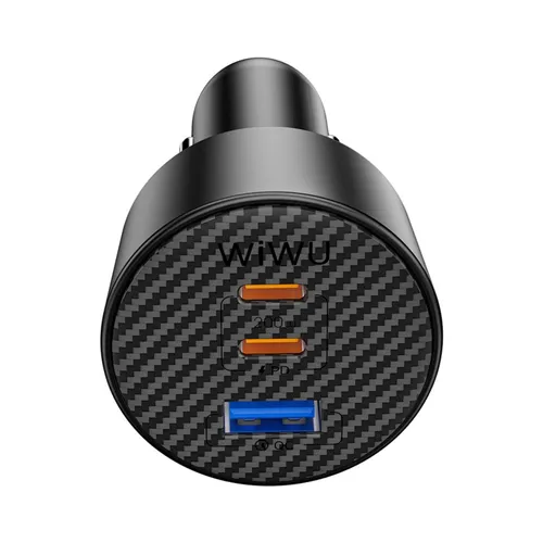 WiWU Wi-CC026 Aramid Fiber Warriors PD 200W Fast Car Charger - Black