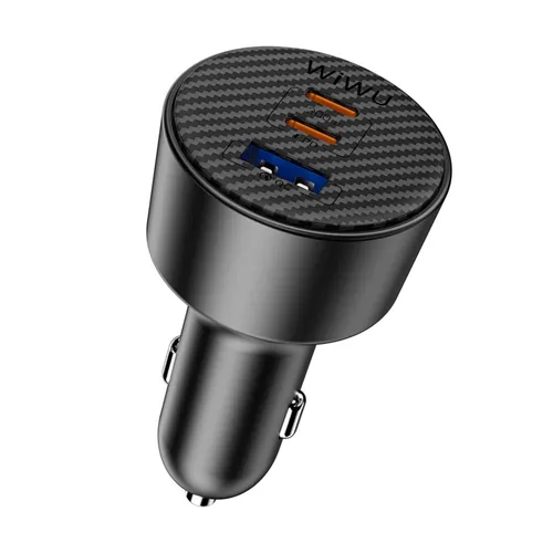 WiWU Wi-CC026 Aramid Fiber Warriors PD 200W Fast Car Charger - Black