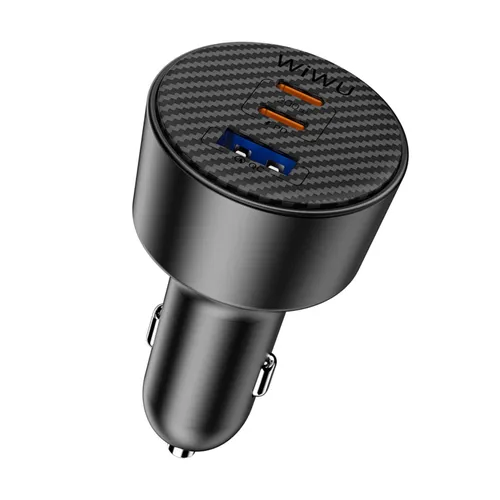 WiWU Wi-CC026 Aramid Fiber Warriors PD 200W Fast Car Charger - Black