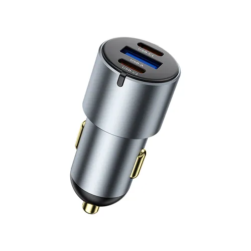 WiWU WI-CC032 Nano Pro 60W 1*USB-A + 2*USB-C Car Charger