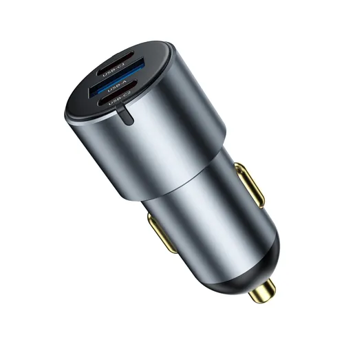 WiWU Wi-CC032 Nano Pro 60W PD Fast Car Charger – USB & Dual Type-C