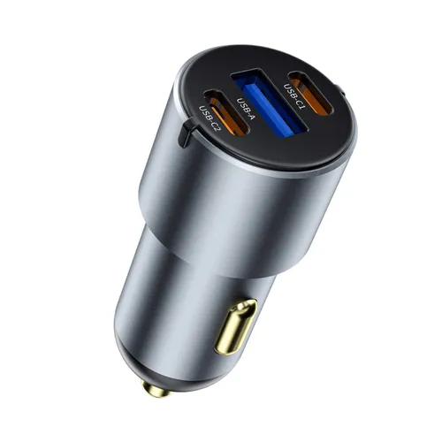 WiWU Wi-CC032 Nano Pro 60W PD Fast Car Charger – USB & Dual Type-C