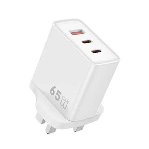 Wiwu Wi-G005 65w Gan Fast Charger White 3pin