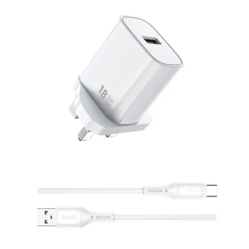 Wiwu Wi-G006 Essen 18w USB Fast Charger White UK