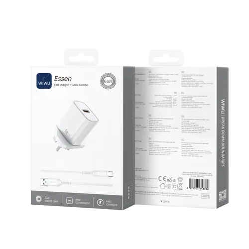 Wiwu Wi-G006 Essen 18w USB Fast Charger White UK