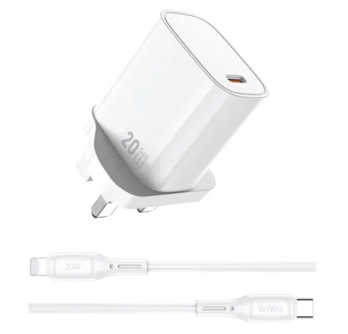 Wiwu WI-G007 Essen Charger 20w With Type-C To Type-C Cable