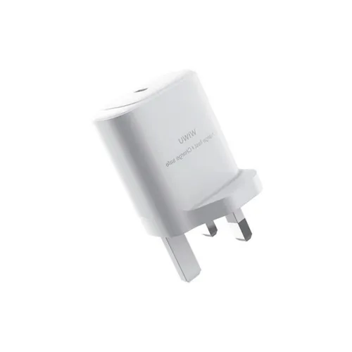 WiWU Wi-G008 Essen 30W PD GaN UK Fast Charger With USB-C to USB-C Cable
