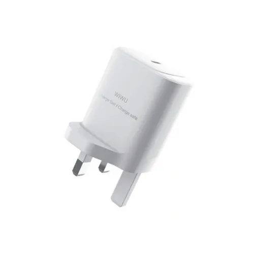 WiWU Wi-G008 Essen 30W PD GaN UK Fast Charger With USB-C to USB-C Cable