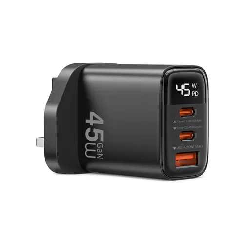 Wiwu Wi-G011 Firefly 45w PD Gan Fast Charger Black UK