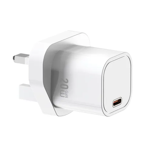 Wiwu WI-G014 Cube 20w Gan Fast Charger Adapter White UK