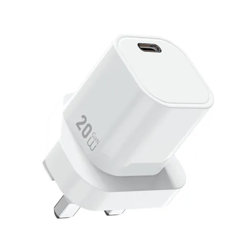 Wiwu WI-G014 Cube 20w Gan Fast Charger Adapter White UK